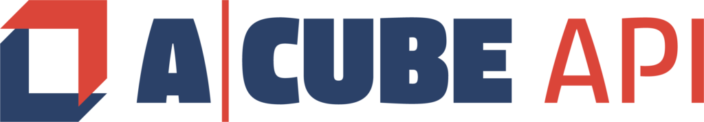 Colored logo with transparent background of the service provider "A-Cube API"