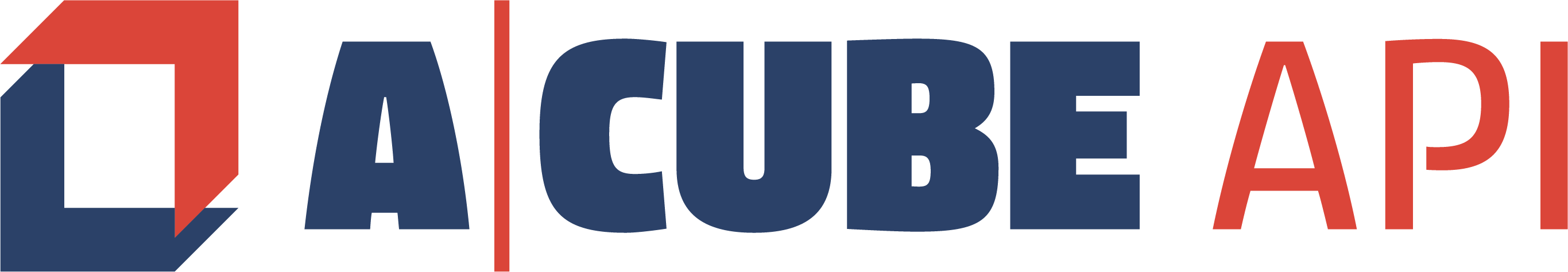 Colored logo with transparent background of the service provider "A-Cube API"