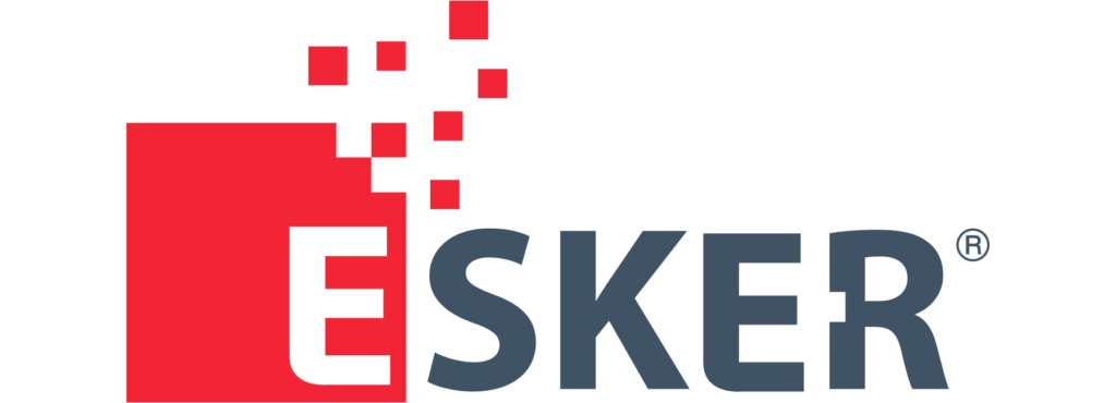 Colored logo with transparent background of the service provider "Esker"