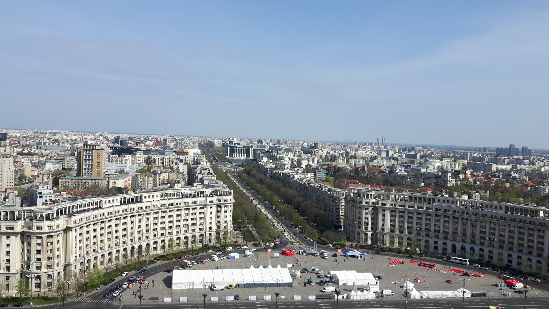 Aerial photo of Bucharest, capital of Romania