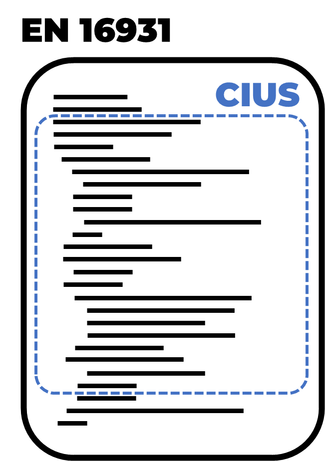 CIUS shown as a refinement of the EN 16931