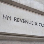 Photo of the nameplate on the building of the His Majesty's Revenue & Customs, the UK tax authority