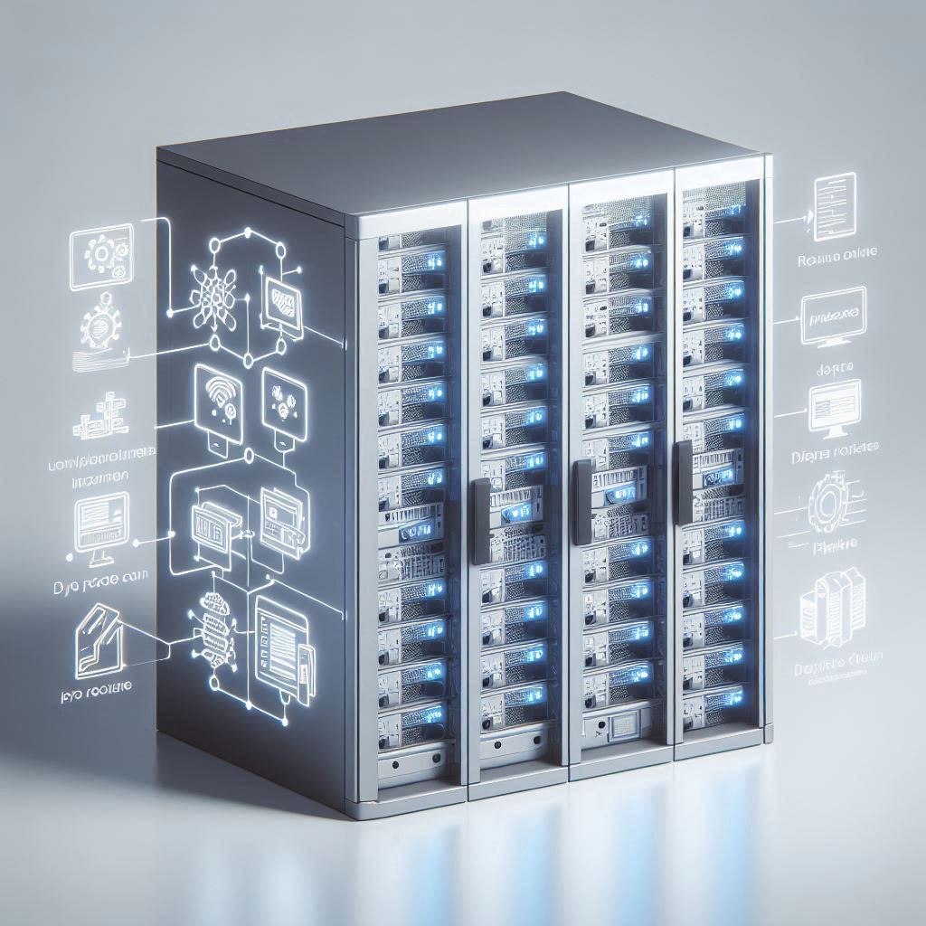 Server rack able to handle global business processes