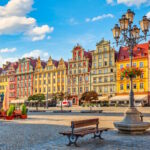 Photo of the Market Square in the Old Town of Wroclaw, Poland