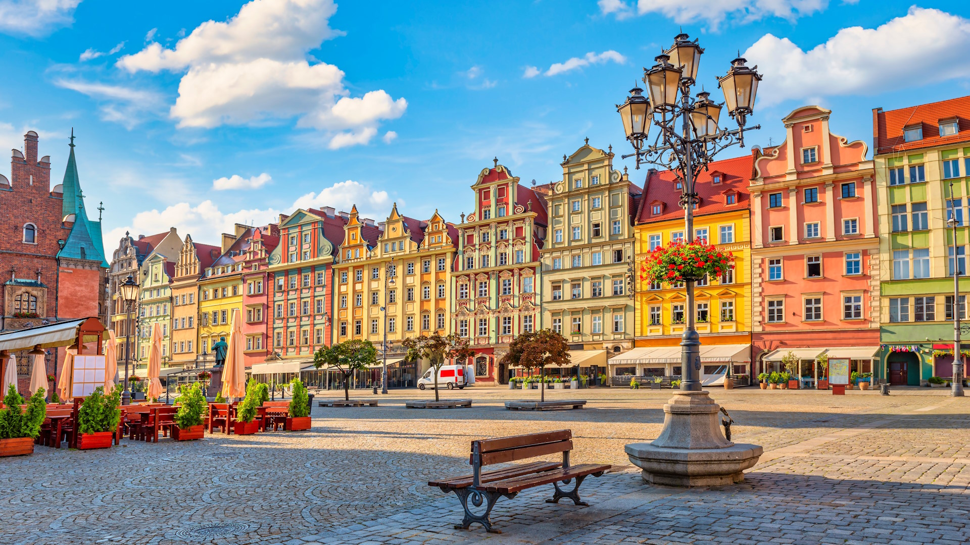 Photo of the Market Square in the Old Town of Wroclaw, Poland