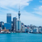 Photo of Auckland skyline taken from the sea