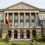 Photo of the Palace of the Nation, hosting the Belgian parliament in Brussels, capital of Belgium