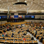 Photo of the European Parliament, gathered within the European Commission in Brussels, capital of Belgium