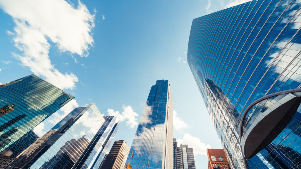 Photo of generic high-rise corporate buildings