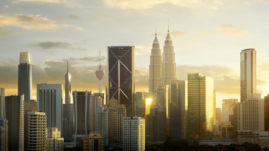 Skyline of Kuala Lumpur, capital of Malaysia